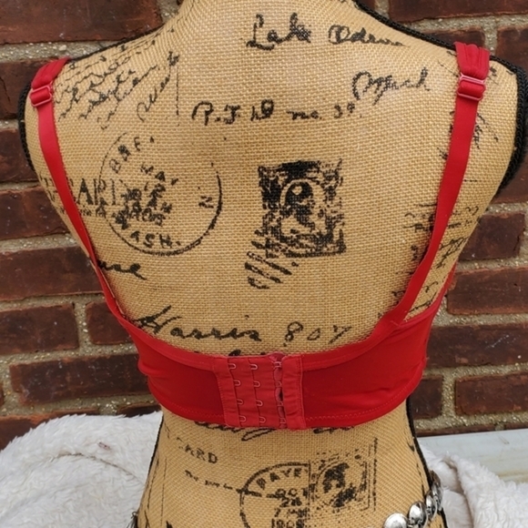 Cacique Red underwire Plus Size bra 38DDD - Picture 3 of 5